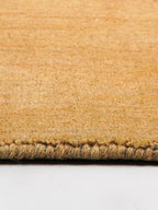 Hand Knotted Loom Wool ECO-Friendly Area Rugs - 8'x8', Octagon, Gold Color, Solid Plain Design, High Pile Thick Handmade Anti Skid Area Rugs for Living Room, Bed Room (L00111)