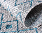 Unique Loom Outdoor Trellis Collection Area Rug - Tribal Trellis (5' 1" x 8' Rectangle, Light Blue/ Ivory)