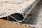 Loloi Teagan Collection TEA-07 Natural/Denim 2'-8" x 10'-6" Runner Rug, Large, Soft Neutral Rug, High-Traffic for Living Room, Bedroom, Home Office, Dining Area
