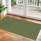 Braided Runner Rug 2x5 Ft Washable Runners for Hallways Non Slip Rubber Backed Kitchen Runners Cotton Entryway Runner Indoor, Woven Floor Carpet for Hall Kitchen Bedroom, Green