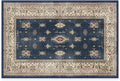 RUGGABLE Washable Vintage Area Rug – Verena Sapphire 2x3, Stain-Resistant, Non-Slip – Small Machine Washable Rugs for Living Room, Bedroom, Hallway, Entryway & Bathroom–with Standard Pad