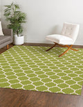 Rugs.com Lattice Collection Rug – 6 Ft Square Light Green Medium-Pile Rug Perfect for Living Rooms, Kitchens, Entryways