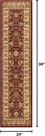 Unique Loom Voyage Collection Traditional Oriental Classic Intricate Design Area Rug (2' 0 x 8' 0 Runner, Red/Gold)