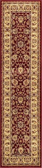 Unique Loom Voyage Collection Traditional Oriental Classic Intricate Design Area Rug (2' 0 x 8' 0 Runner, Red/Gold)
