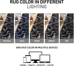 Rugshop Abstract Marble Shag Area Rug Anthracite Dark Gray 4' x 6' Ideal for Small Living Rooms, Offices, or Beside The Bed
