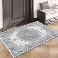 2’x3’ Entry Rug Welcome Mat Small Washable Indoor Door Rug Front Door Mat Non-Slip Blue