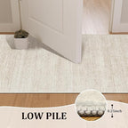 Valenrug Runner Rugs 2x8 - Stain Resistant 2x8 Rugs Runners for Hallways Living Room, Non Slip Runner Rugs for Bedroom, Folable Machine Washable Hallway Runner (2'x8', Beige)