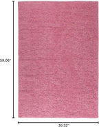 Alfa Rich 3x5 Dark Pink Washable Area Rugs for Living Room Bedroom Kitchen Girls Cotton Decor Runner