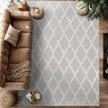 Modern Indoor Rug Diamond 5x7 Area Rugs for Living Room Luxury Kitchen Bedroom Durable Soft Geometric Durable Low and High Pile Stain Resistant Non Shedding Area Carpet 5x7