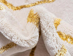 Marilyn Monroe Glam Collection Area Rug - Trellis (3' 3" x 5' 3" Rectangle, White Gold/ Gold)