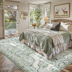 Lahome Boho Animal 6x9 Washable Living Room Area Rugs, Green Soft Rugs for Bedroom, Botanical Large Boho Non Slip Dining Room Carpet for Under Table Office Kids Playroom (6x9ft,Light Green)