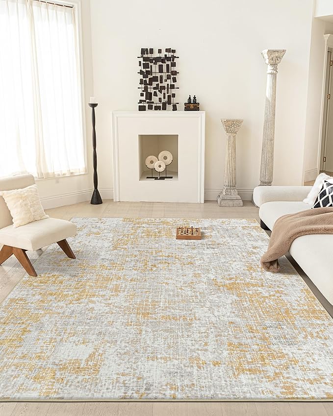 ILANGO 5 x 7 Area Rug for Living Room Bedroom Washable Rugs with Non Slip Backing High Traffic Indoor Carpet for Dining Room Dorm Non-Shedding & Fade Resistant Modern Rugs