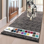 Muddy Mat® Shown on TV – Super Absorbent Door Mat Indoor, Microfiber Quick Dry Chenille Entryway Rug, Non-Slip Front Door Mat, Indoor Mats for Entryway, Machine Washable Pet Rug, Charcoal 36"x60"