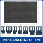 Chenille Absorbent Front Door Mat 72" x 48", Dog Door Mat for Muddy Paws, Trap Dirt Doormat, Mud Mat for Dogs, Washable Non Slip Outdoor Indoor Doormats for Entryway, Grey