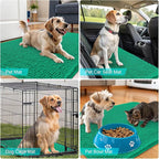 OLANLY Dog Door Mat for Muddy Paws 44x24, Absorbs Moisture and Dirt, Absorbent Non-Slip Washable Doormat, Quick Dry Chenille Mud Mat, Entry Indoor Entryway Carpet for Inside Floor, Emerald Green