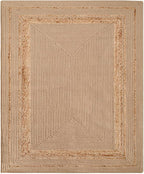 DEXI Jute Rug Natural Fiber 4x6, Braided Woven Area Rugs No Shed, Soft Neutral Rustic Carpet Mat for Indoor Entryway Outdoor Patio Dining Living Room Bedroom Farmhouse, Beige/Natural