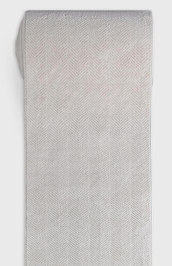 Well Woven Custom Size Hallway & Stair Runner- Harlow Pompeii Ivory 31 Inches Wide x 12 Feet Long Runner (31" x 12') Runner Rug - Modern Chevron Pattern, Ultra-Soft, Easy-Clean