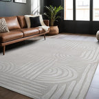 Modern Indoor Rug Orbit 4x6 Area Rugs for Living Room Luxury Kitchen Bedroom Durable Soft Geometric Durable Low and High Pile Stain Resistant Non Shedding Area Carpet 4x6