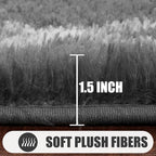 ONASAR Area Rugs for Bedroom Living Room, Washable 4x6 Fluffy Grey and White Floor Rug, Shaggy Geometric Soft Plush Fuzzy Carpet for Nursery Teen Playroom Dorm Office Home Decor Aesthetic