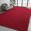 Large Area Rugs for Living Room Bedroom, 6x9 Feet Burgundy Red Rug, Minimalist Modern Shag Rug, Soft Thick Memory Foam Indoor Carpet, Non-Slip Washable Rug for Boys Girls Dorm Nursery Room Home Decor
