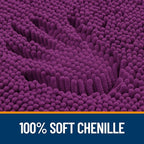 OLANLY Toilet Rugs U-Shaped 24x20, Extra Soft Absorbent Chenille Contour Bathroom Rugs for Toilet, Dry Quickly, Machine Washable, Non-Slip Bath Mat, Purple
