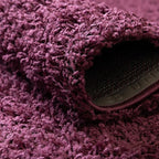 Unique Loom Solid Shag Collection Area Rug (8'x 11' Rectangle, Eggplant Purple)