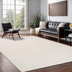 Easy Jute Rugs 4x6 White Color Living Room Indoor Outdoor Area Rug for Farmhouse Patio and Kitchen Rug High Traffic Washable Easy to Clean Solid Boho Woven Design Outside Carpet (4 x 6)