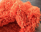 Unique Loom Solid Shag Collection Area Rug (8' x 11' Rectangle, Tiger Orange)