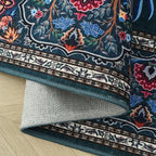 Rugcomf Runner Rug 2x6 Vibrant Tree of Life-Patterned Vintage Kitchen Rugs Non Slip Washable Soft Carpet Runner for Laundry Bedroom Bathroom, Green