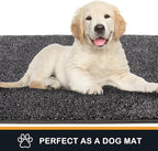 PURRUGS Dirt Trapping Door Mat 24" x 59", Non-Slip Machine Washable Entry Rug, Shoe Scraper, Dog Doormat, Super Absorbent Welcome Mat for Front & Back Door, Muddy Shoes & Paws, Light Grey-Dark Grey