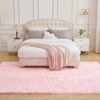 Andency 6x9 Area Rugs Pink,Large Shag Fluffy Soft Shaggy Rugs for Living Room Bedroom, Non-Slip Thick Plush Carpet for Kids Girls and Boys, Dorm Nursery Home Decor Aesthetic