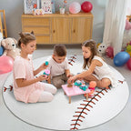 Soft Round Rugs for Bedroom, Baseball Rug for Boys, Bedside Area Kids Carpet, Baseballs Lovers Home Decor Indoor Circle Carpets for Living Room, Nursery, Dorms Machine Washable,40 Inch