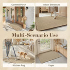 Jute Front Door Mat Indoor Entrance Indoor Door Mat Rugs for Entryway Entry Entrance Mats Inside Doormat Welcome Mats Boho 17"x36"