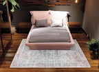Bloom Rugs Washable Non-Slip 8' x 10' Rug - Light Pink/Light Blue Traditional Medallion Area Rug for Living Room, Bedroom, Dining Room, and Kitchen - Exact Size: 8' x 10'