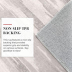 Modern Abstract Runner Rug 2x5, Neutral Light Beige and Grey Washable Entryway Kitchen Non-Slip Soft Hallway Runner Thin Print Faux Wool Carpet for Bedroom Laundry Room Indoor