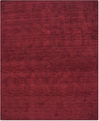 Hand Knotted Loom Wool ECO-Friendly Area Rugs - 10'x13', Rectangle, Dark Red Color, Solid Plain Design, High Pile Handmade Anti Skid Area Rugs for Living Room, Bed Room (L00111)