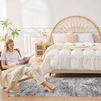 Washable Runner Rug for Hallway: 2.6x8 Neutral Modern Abstract Low Pile Area Rug with Non-Slip Backing - Carpet for Bedroom Kitchen Laundry Entryway Bathroom Indoor - Grey