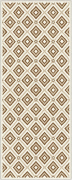 Bavni Hallway Runner Rug Machine Washable, 2x7 Non Slip Lightweight Washable Runners, Moroccan Checkered Rug for Entryway Laundry Kitchen Bathroom Corridor Bedside, Yellow Brown