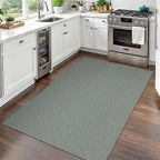 EARTHALL Washable Area Rug 3x5 Ft Non Slip Rugs for Entryway Braided Rubber Backed Throw Rugs Door Mat Indoor Outdoor Entrance Rug for Kitchen Foyer Front Door Living Room, Green/Grey