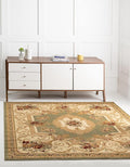 Rugs.com Chateau Collection Rug – 8' x 11' Cream Medium Rug Perfect for Living Rooms, Kitchens, Entryways