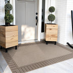 OJIA Easy Jute Entryway Rug 3x5 Washable Rugs for Kitchen, Farmhouse Outdoor Patio Rug Living Room Carpet, Modern Non-Slip Front Door Mat Indoor Entrance Entry Rug for Porch Office Decor