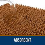 OLANLY Bathroom Rugs 30x20, Extra Soft Absorbent Chenille Bath Rugs, Rubber Backing Quick Dry, Machine Washable Bath Mats for Bathroom Floor, Tub and Shower, Home Decor Accessories, Ochre