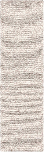 SAFAVIEH Natura Collection Runner Rug - 2' x 14', Beige, Handmade Wool Blend, Textured Design, Ideal for Hallway, Bedroom, Foyer (NAT620B)