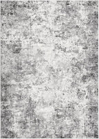 7x9 Area Rug Living Room Rugs - Washable Neutral Modern Abstract Soft Thin Large Rug Indoor Floor No Slip Rug Carpet for Bedroom Under Dining Table Home Office Decor - Grey