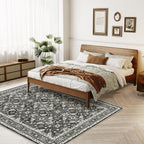 WITSHOCK Living Room Area Rugs 5x7: Soft Non-Slip Backing Washable Rugs Vintage Large Carpet for Bedroom Office Dining Room Kitchen Stain Resistant Home Decor Rug