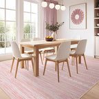 Nakagishi Pink Rugs for Bedroom Girls: 5x7 Washable Boho Large Neutral Area Rug Cute Soft Modern Indoor Floor Non Slip Accent Carpet for Living Room Nursery Kids Playroom Dorm Preppy Baby Room Decor