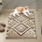 YHSF South West Native American Rug Ritz – Native Tribal American Indian Inspired Rug - Living Room, Bedroom, Hallway, Entryway & High-Traffic Area Rugs - Washable - Soft - Mocha, 2 Feet x 3 Feet