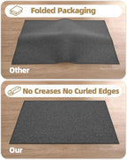 Color&Geometry Large Front Door Mat Indoor Entrance, 24"X48" Indoor Mats for Entryway Non Slip Rubber Backed, 2x4 Dirt Trapper Double Door Mat Washable, Charcoal Grey (Rolled-up NO Creases)