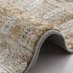 LUMI 8x12 Washable Area Rug for Living Room, Ultra Soft Traditional Vintage Rugs Non Slip with Rubber Backing, Low Profile, High Traffic, Stain Resistant Carpets, Ideal for Bedroom, Dining Room