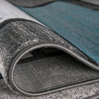 Rugshop Contemporary Modern Boxes for Home Office,Living Room,Bedroom,Kitchen Non Shedding Runner Rug 2'7" x 10' Blue